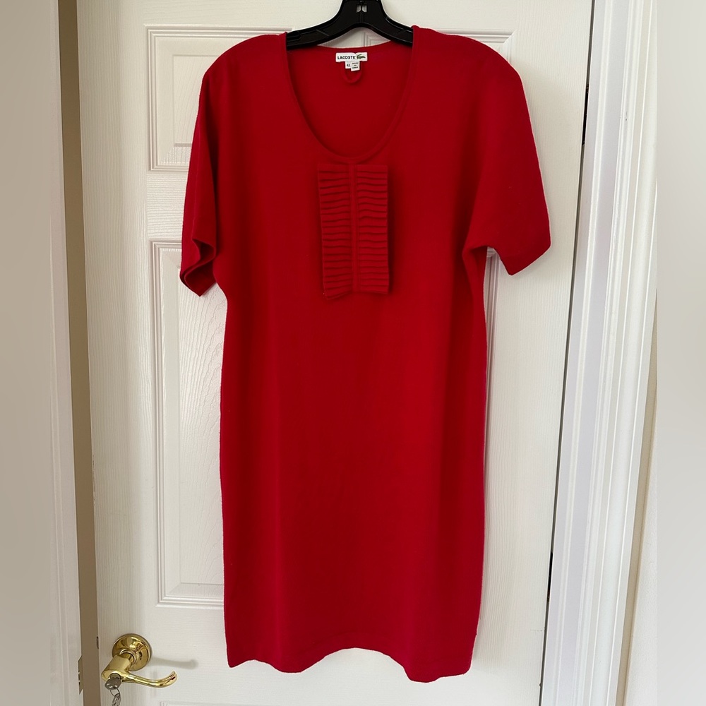 Lacoste Merino Wool Red Dress